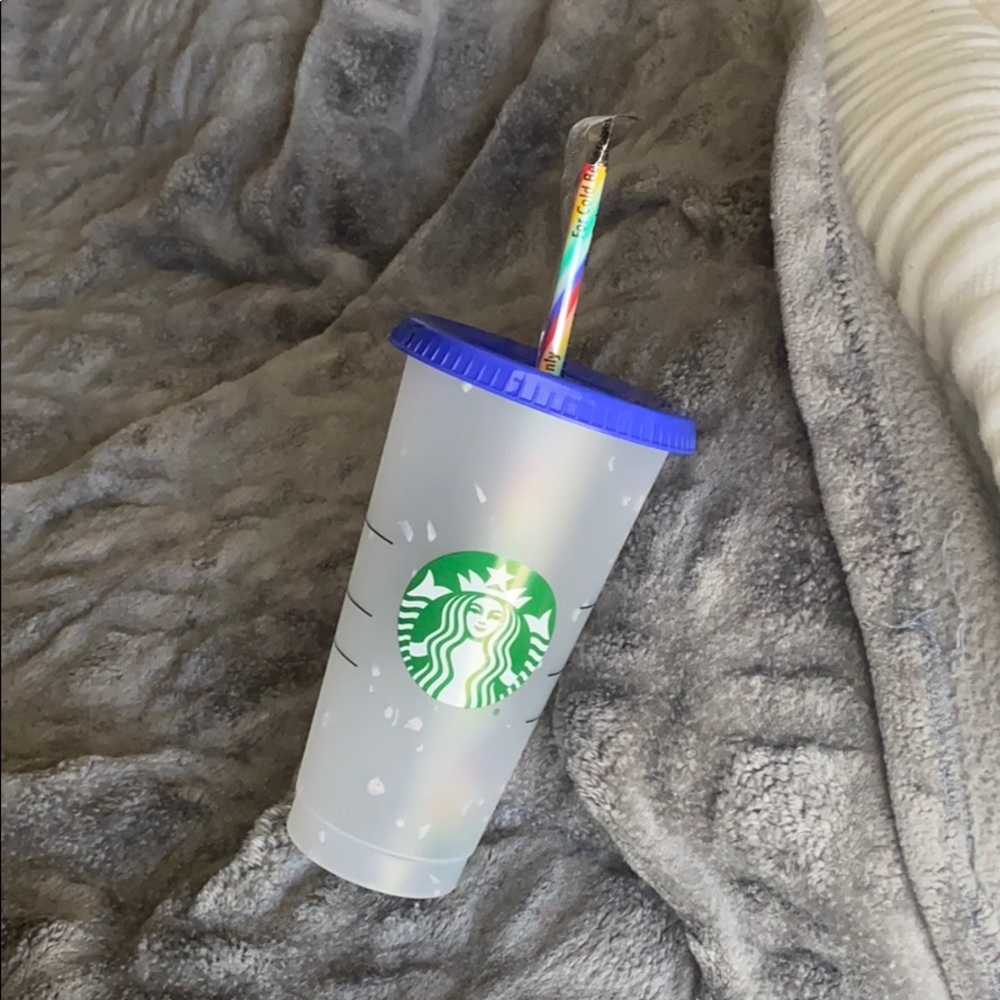 Starbucks color-changing reusable confetti cup